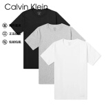 Calvin Klein CK男士T恤短袖打底衫3件装000NB4011E MP1黑白灰（3件装） XL 