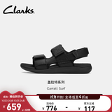 Clarks其乐Garratt Surf男士夏季休闲百搭魔术贴沙滩凉鞋 黑色 261822057 41