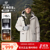 诺诗兰（NORTHLAND）户外男士鹅绒羽绒服防风防泼徒步登山抗寒升温高蓬鹅绒服【北境】