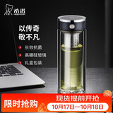 希诺抗菌双层玻璃杯2026新款茶水分离泡茶杯子男节日礼物XN-628L