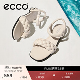 爱步（ECCO）凉鞋女 方头一字带通勤休闲百搭粗跟凉鞋 雕塑233803 石灰色23380301378 38