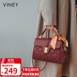 viney牛皮包包女包手提妈妈包中年斜挎单肩包生日礼物大容量送女友老婆