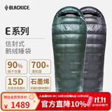 黑冰（BLACKICE）E系列鹅绒信封式睡袋户外露营成人羽绒睡袋 E700(新标准)松绿/M