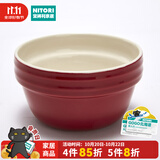 NITORI宜得利家居 圣诞氛围马克杯方盘汤杯甜品盅餐具烤箱适用方盘晴暖 烤箱适用甜品盅 红色 2个 10cm