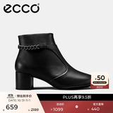 爱步（ECCO）【明星同款】靴子女 冬季保暖切尔西女靴粗跟皮靴 型塑290933 黑色29093301001 36