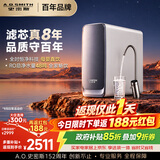 史密斯（A.O.SMITH）佳尼特26年新品【蓝鲸3.0Ultra】1000G家用净水器厨房专用台下净水机直饮一体机8年RO膜 CR2500AE3