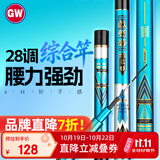 光威（GW）4.5米超细峰荣耀超轻超硬28调鱼竿手竿野钓综合竿鲤鱼竿钓杆渔具