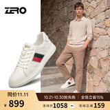 零度Zero【杨烁同款】板鞋男2026新款时尚百搭西装小白鞋真皮休闲鞋男 白色 40 =运动鞋41码
