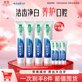 云南白药牙膏经典系列套装洁齿护龈温和亮白清新口气冬青香型165g*4+30g*4