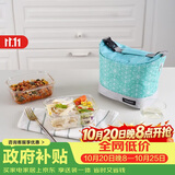 乐扣乐扣（LOCK&LOCK）耐热玻璃保鲜盒微波炉饭盒上班学生分隔餐盒可冷藏配便当包两件套
