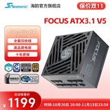 海韵新款ATX3海韵电源FOCUS GX v4/v5 1000 850 750金牌全模全日系电容压纹线原生12V-2×6支持50系 新品v5 FOCUS GX1000 ATX3.1