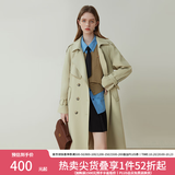 范思蓝恩范思蓝恩23FS11161 经典时尚中长款风衣外套女秋季新款英伦风 浅卡其 S