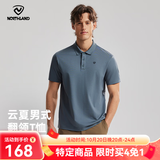 诺诗兰（NORTHLAND）【经典款】春夏户外男式速干短袖T恤吸湿排汗翻领Polo衫 雨灰色-男 180
