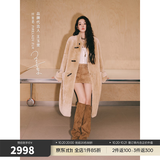 付智恩【王玉雯同款】美利奴皮毛一体长款立领皮草外套女丨梦想家 亮浅驼-长款 XS
