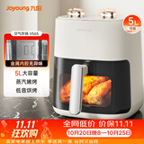 九阳（Joyoung）空气炸锅家用5L大容量不用翻面可视大视窗低音烘烤免翻面蒸汽嫩烤蒸烤一体机KL50-V565