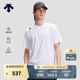 迪桑特（DESCENTE）ESSENTIAL男女同款凉感抗菌吸湿速干短袖针织衫 WT-白色 L (175/96A)