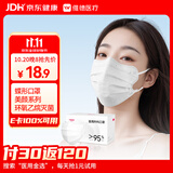 维德（WELLDAY）医用外科口罩一次性独立50只成人防尘防晒鼻炎过敏花粉蝶形白色