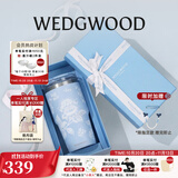 Wedgwood不锈钢保温杯高颜值咖啡杯便携水杯陶瓷涂层茶杯保冷保热随行杯 漫游美境蓝色吸管杯592ml