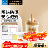 乐扣乐扣牛奶杯儿童水杯吸管杯家用喝水杯子防摔直饮杯300ml
