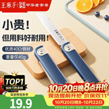 王麻子高级4铬折叠水果刀家用 不锈钢削皮刀户外便捷锻打锋利小刀