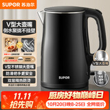 苏泊尔（SUPOR）电水壶烧水壶 304不锈钢电热水壶1.5L小容量 双层防烫全钢无缝开水壶 SW-15T83A