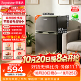 荣事达（Royalstar）106升双门冰箱节能低音小型家用电冰箱迷你宿舍租房两天仅约一度电钛深灰BCD-106A176