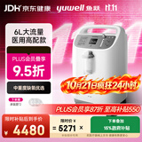 鱼跃6L升医用分子筛制氧机制氧带雾化中重度缺氧助呼吸8F-6W