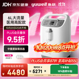 鱼跃6L升医用分子筛制氧机制氧带雾化中重度缺氧助呼吸8F-6W