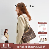 纽芝兰（NUCELLE）轻奢老花hobo包2026新款女士通勤大容量水桶包单肩斜挎包生日礼物