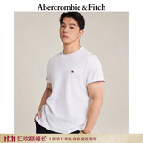 Abercrombie & Fitch经典小麋鹿图案美式柔软纯棉短袖T恤上衣26年爆款男装124-6014 白色 S (175/92A)