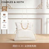 CHARLES&KEITH抽绳菱格手提单肩包双肩包生日开学礼物CK2-30782756 Cream奶白色 L