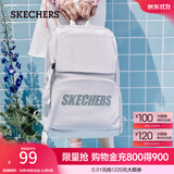 斯凯奇（Skechers）双肩包男女同款学生书包大容量休闲旅行通勤背包 月球灰/00MV