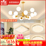 雷士（NVC）吊灯铜魔豆分子灯客厅北欧灯具灯饰创意现代轻奢三室一厅NGD12-2