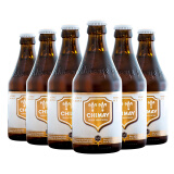 智美（Chimay）白帽啤酒 330ml*6瓶 修道院精酿 比利时进口 三料啤酒