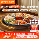 苏泊尔（SUPOR）多功能暖菜板 火锅+饭菜保温板 圆形加热菜板  80CM可旋转餐桌转盘  BZ80RH851J