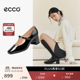 爱步（ECCO）玛丽珍鞋女鞋 倪妮同款高跟鞋浅口单鞋 型塑290963 黑色29096301001 37
