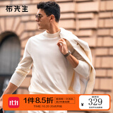 布先生佟大为明星同款秋冬可机洗毛T羊毛衫男士毛衣纯色针织打底衫 【小高领】象牙白 S /165
