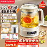 荣事达（Royalstar）养生壶 2.5升大容量纯钛煮茶壶烧水壶家用恒温水壶24H保温炖煮一体 母婴恒温电热水壶  YSH25E(Ti)