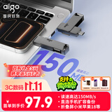 爱国者（aigo）128GB大容量150MB/s USB3.2 Type-C双接口手机U盘A23商务办公学习通用优盘开学必备手机电脑直连