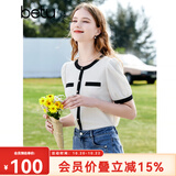 百图betu女装夏季新款衬衫法式小香风圆领优雅通勤衬衫女2303T54 米白 M