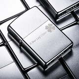 ZIPPO打火机芝宝镀铬磨砂205ZL之宝煤油防风刻字生日情人节礼物送男友 经典四叶草（单机）