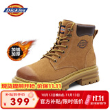 Dickies男士马丁靴高帮时尚男靴工装靴情侣靴男 土黄-加绒 43-男款