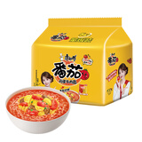 康师傅 方便面 经典番茄鸡蛋牛肉面五连包115g*5 泡面袋装速食 方便食品