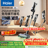 海尔（Haier）无线长续航强吸力吸尘器LED智能屏显真空绿光显尘吸尘除螨防缠绕家用手持大吸力可壁挂HSC-S601D