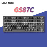 GANSS高斯GS87C/104C/3098T客制化机械键盘热插拔轴电竞游戏办公键盘背光电脑键盘 GS87C黑色【白光】单模有线版 全键热插拔 KTT青轴