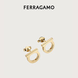 菲拉格慕(Ferragamo)女士GANCIO黄铜耳钉 0696429（送女友）