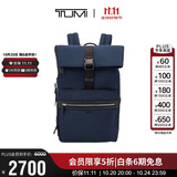 途明（TUMI）MONROE 男士双肩包翻盖通勤商务大容量轻便电脑包 海军蓝双11