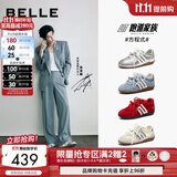 百丽（Belle）双11张凌赫同款方程式跑道赛车芭蕾德训鞋女加绒休闲运动鞋预售 复古银+3CM【张凌赫同款】 37 (235mm)