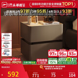 芝华仕（CHEERS）现代简约主次卧室储物岩板轻奢高级感2026新款复古风床头柜G067棕
