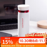 乐扣乐扣（LOCK&LOCK）不锈钢保温杯情侣学生水杯菲特旋转盖轻量杯450ml白红 LHC4131WR